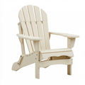 Adirondack-Gartenstuhl 98 x 75 x 92 cm aus Holz in Cremeweiß mit breiten Armlehnen