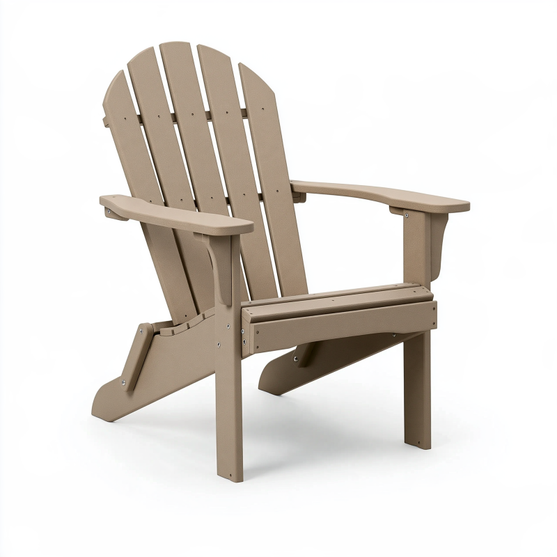 Adirondack-Gartenstuhl 83 x 76 x 97 cm Taupe Kunststoff für Terrasse und Garten mit Armlehnen