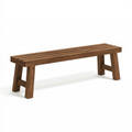 Sitzbank 120 x 35 x 45 cm aus Holz in Braun mit Lattenfläche