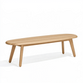 Sitzbank 120 x 35 x 45 cm aus Holz in Natur - skandinavischer Stil