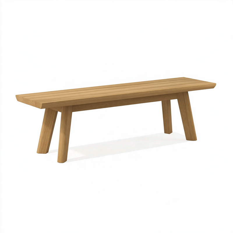 Sitzbank 160 x 35 x 45 cm aus Holz in Natur - skandinavischer Stil