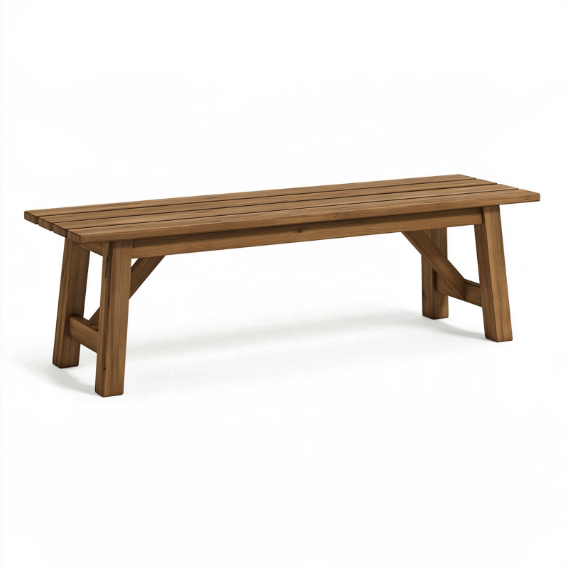 Gartenbank 180 cm Holz Braun - Lattenkonstruktion