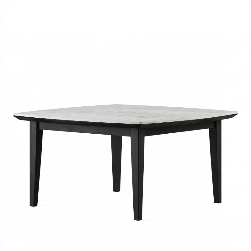 Esstisch 160 x 90 cm Holzwerkstoff Grau Schwarz - rechteckiger Tisch im modernen Stil