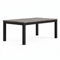 Esstisch 180 x 90 x 75 cm Holzwerkstoff Grau Schwarz rechteckig moderner Esszimmertisch