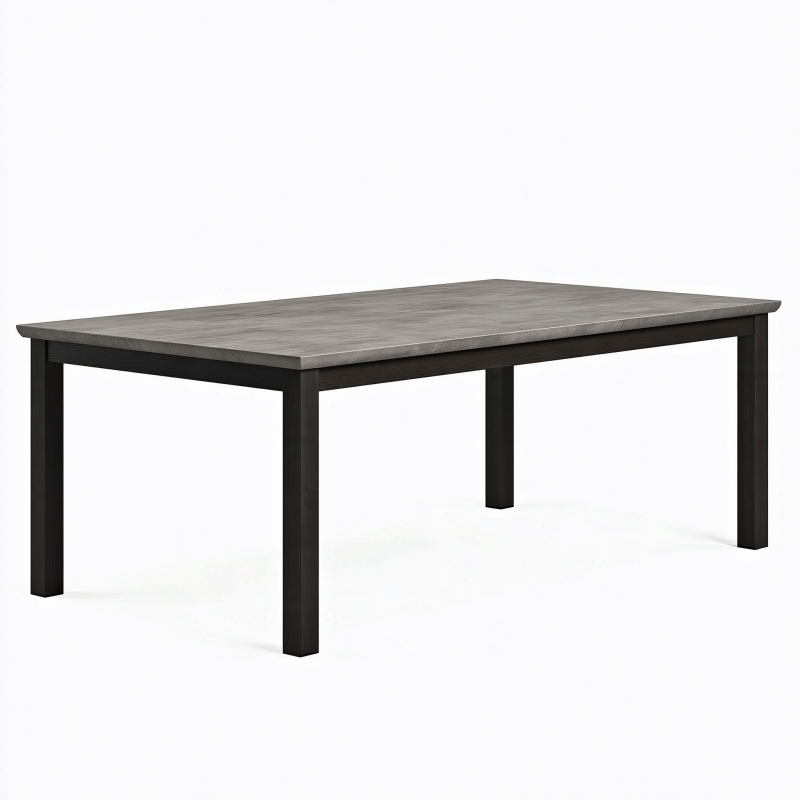 Esstisch 180 x 90 x 75 cm Holzwerkstoff Grau Schwarz rechteckig modern