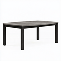 Esstisch 180 x 90 x 75 cm Holzwerkstoff Grau Schwarz rechteckig modern