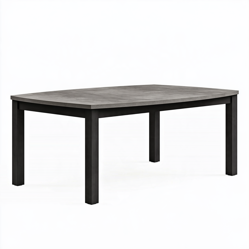 Esstisch 180 x 90 x 75 cm Holzwerkstoff Grau Schwarz rechteckig modern