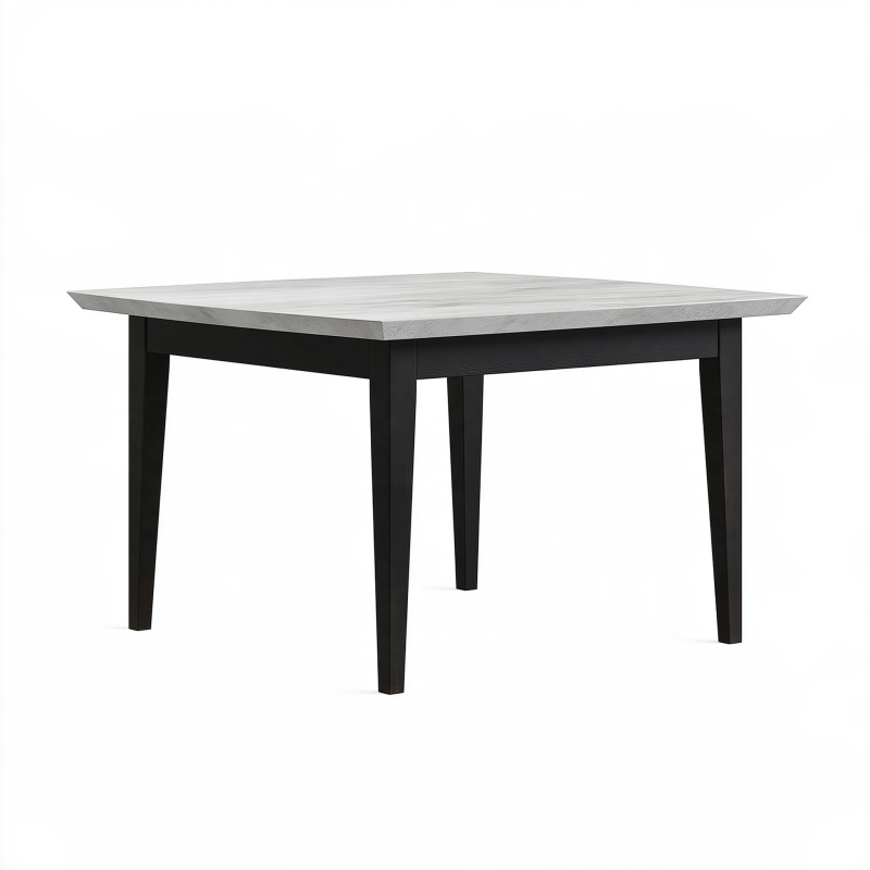 Esstisch 140 x 80 x 75 cm Grau Schwarz mit Holzoptik - rechteckiger Tisch für Esszimmer